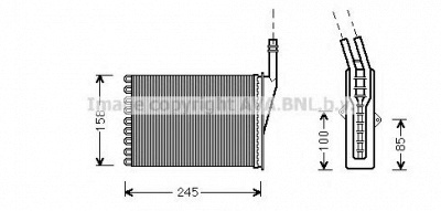 AVA QUALITY COOLING rta6250 -  Теплообменник, отопление салона